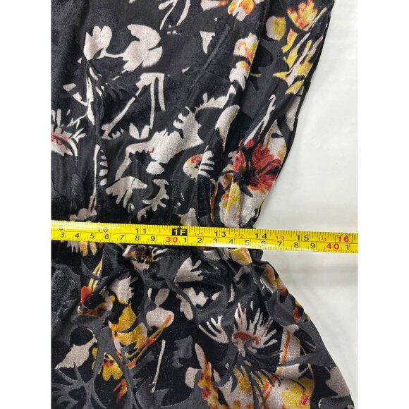 Rachel Roy Floral Velvet Burnout Alma Peplum Top Fairy Whimsigoth Size Large - Picture 8 of 16